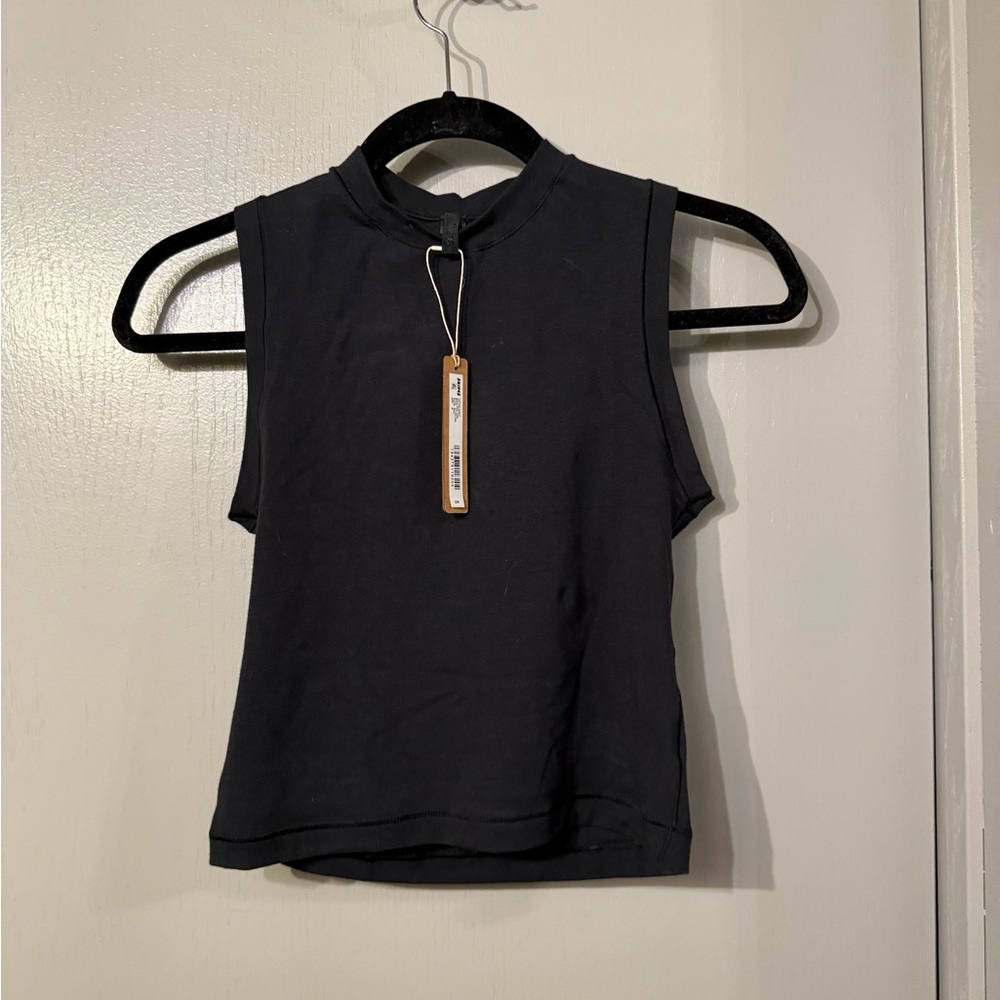 NWT COTTON JERSEY MOCK NECK TANK